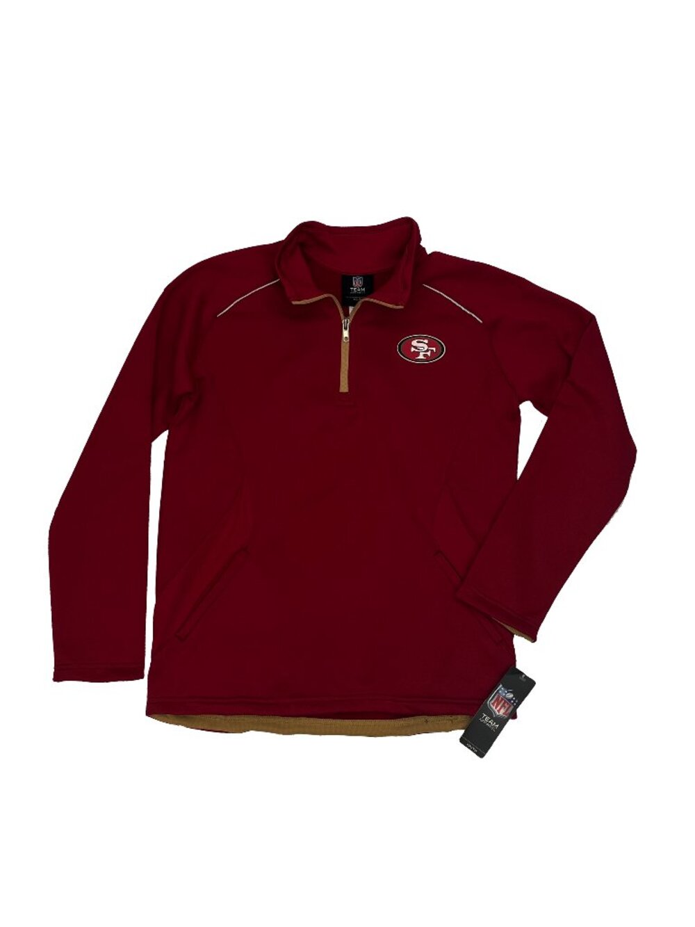 NEW NWT San Francisco 49ers 1/4 Zip Pullover Youth Boys Girls M 10/12